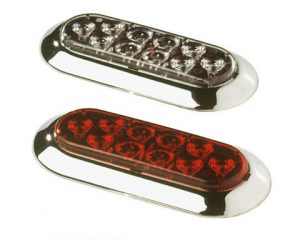 6 inch Oval LED stop, turn, tail light surface mount