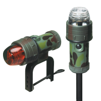 Camo Marine Portable LED Navigation Light Requires 4 “AA” Batteries (Not Included)Rated at 100,000 Hours LED Service LifeSealed Heavy Duty On/Off Switch